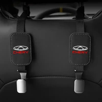 car seat headrest hook auto back seat organizer hanger storage holder with chery logo for chery tiggo 3 4 7 pro 8 car