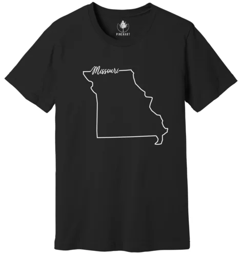 Футболка штата Миссури США футболка с картой