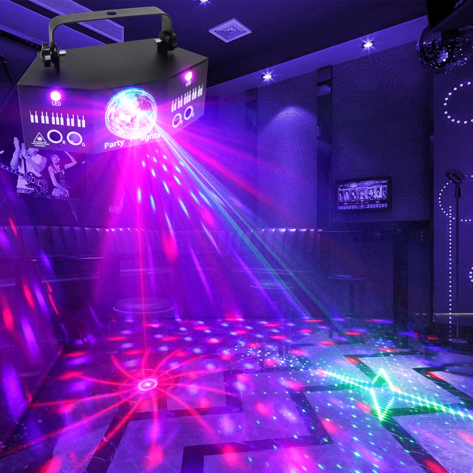 Stage Lights Laser Disco DMX512 Magic Ball  Bar Nigthclub Parties Ligthing Halloween Indoor Strobe Globo De Luz Discoteca Home