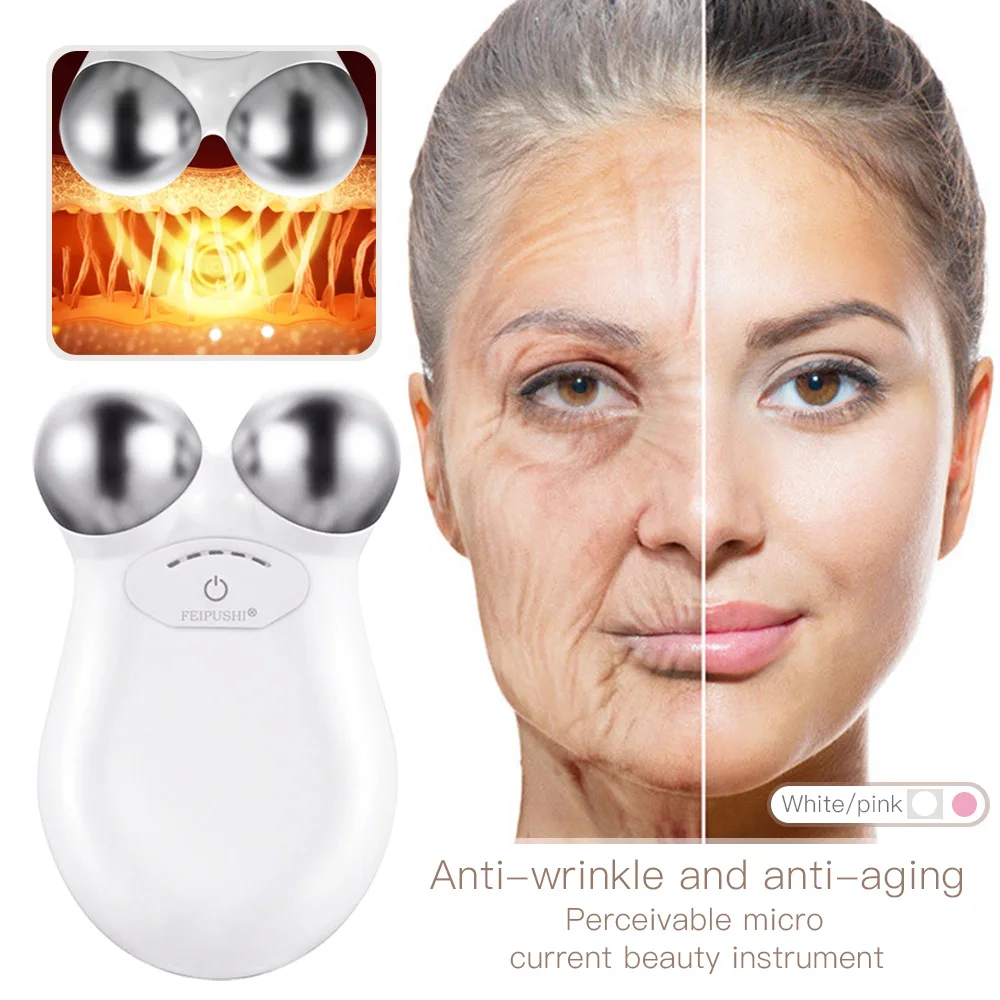 

EMS Face Lifting Microcurrent Roller Facial Massager Face Anti Wrinkle Aging Massage Micro current Face Slimming Roller Machine