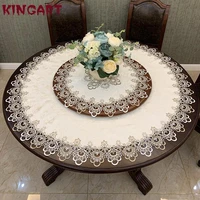 modern fabric lace decorated banquet tablecloth bedroom balcony small round table cloth tapete christmas decorative table cover