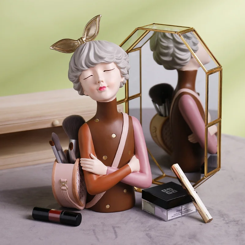 Благородное украшение для туалетного столика девушек коробка хранения губной