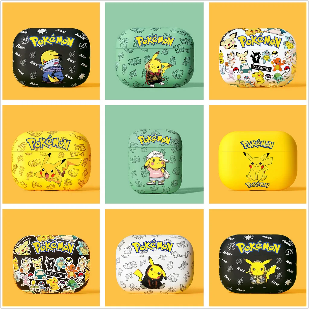 

Cartoon AirPods Case For AirPods1/2/3/4 Pro 4 Generation Pokeball Wireless Bluetooth Earphone Protective Cover Silicone Cases