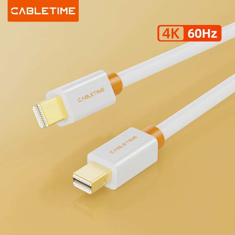 CABLETIME новый высококачественный Мини DP к Мини DP Displayport Кабель dp адаптер для Macbook/Mac Lenovo Dell 4K дисплей C051