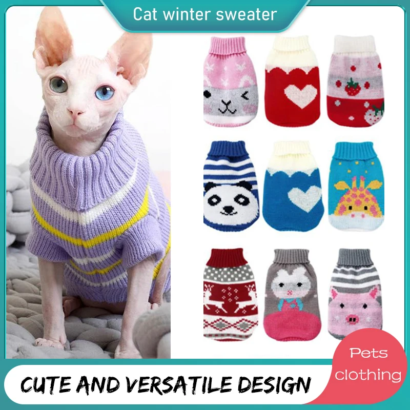 

Christmas Cat Dog Sweater Pullover Winter Dog Clothes for Small Dogs Chihuahua Yorkies Puppy Jacket Pet Clothing Ubranka Dla Psa