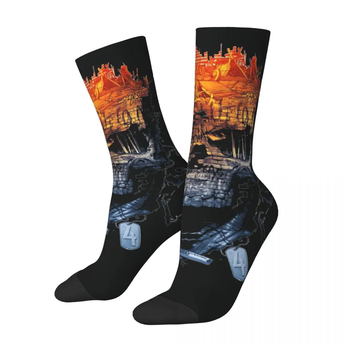 

Funny Crazy compression Sock for Men Essential Hip Hop Harajuku Battlefield First-person Shooter Games Happy Boys Crew Sock