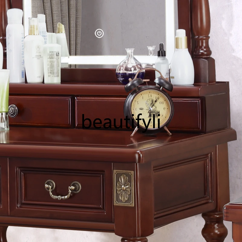 Комод из чистой твердой древесины с лампой 50-60-70 см 1 м