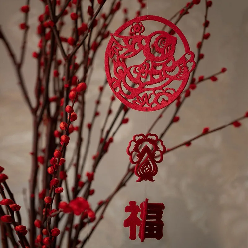 

2023 Year Of Rabbit Lunar New Year Pendants thick Festive Decor for Celebration of Blessing and Chinese New Year Decorations