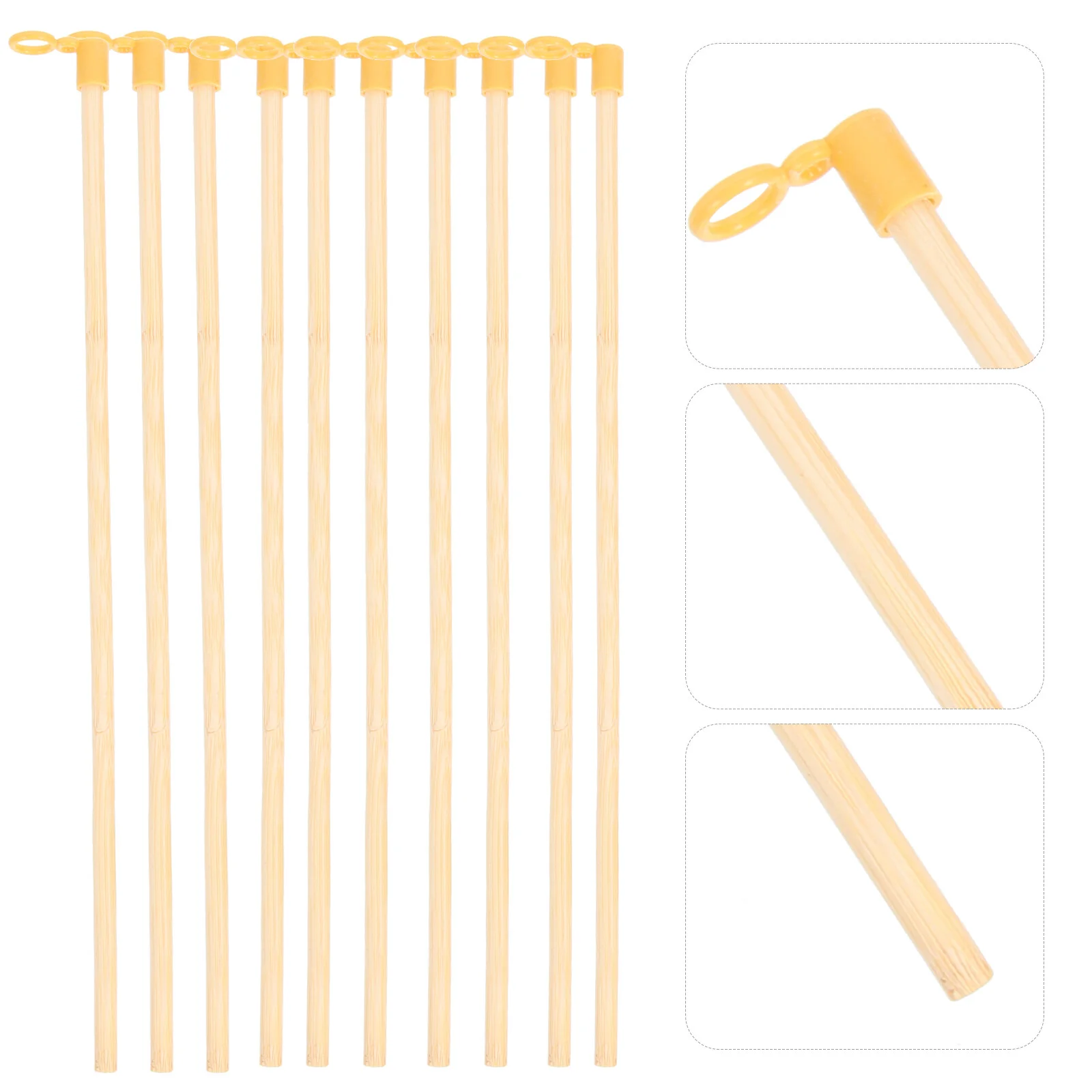 

35 Pcs Wooden Wick Japan Lantern Holding Pole Sticks Bulk Long Making Materials Abs Lanterns Child