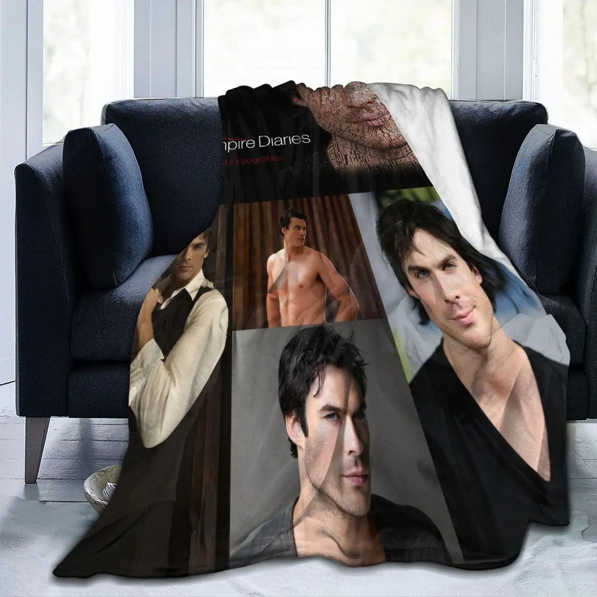 

Vampire Diaries-mantas de microfranela para silla, mantas Ultra suaves para regalar a un amigo