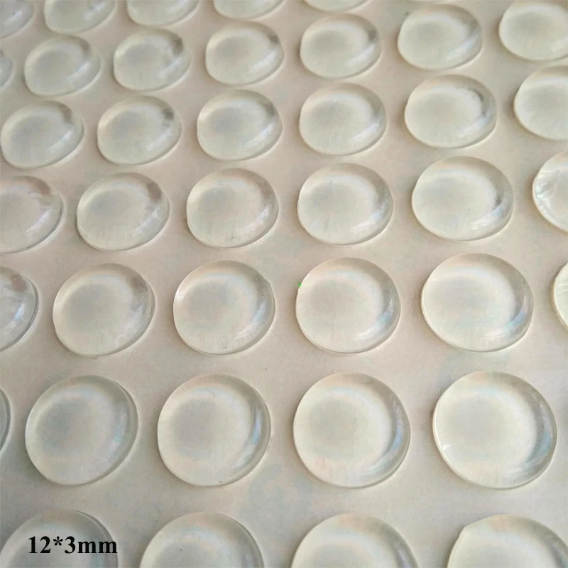 

64 шт., самоклеящиеся резиновые стопоры для дверей шкафа, 12x3 мм