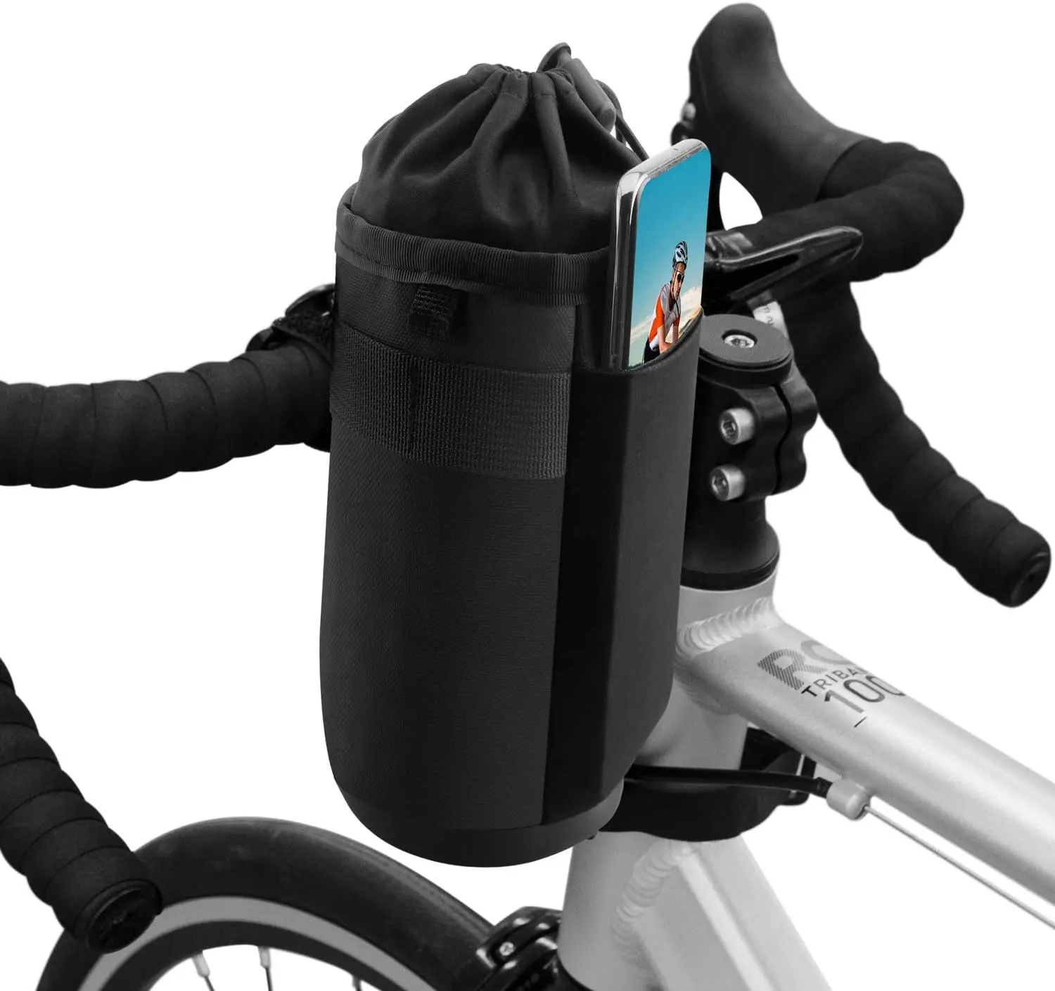 

Bicycle Water Bottle Holder Bag, Bike Handlebar Cup Drink Holder Insulated Stem Water Bottle Bag