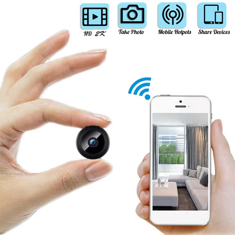 

Сетевая мини-камера A9 2K HD IP с дистанционным управлением, видеокамера s с Wi-Fi для системы видеонаблюдения, мини-видеокамеры для умного дома