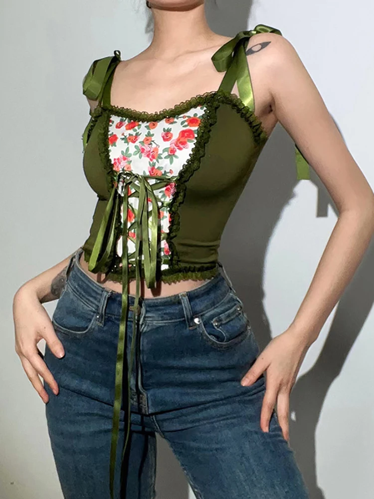 Женский короткий топ с оборками готический винтажный облегающий в стиле гранж