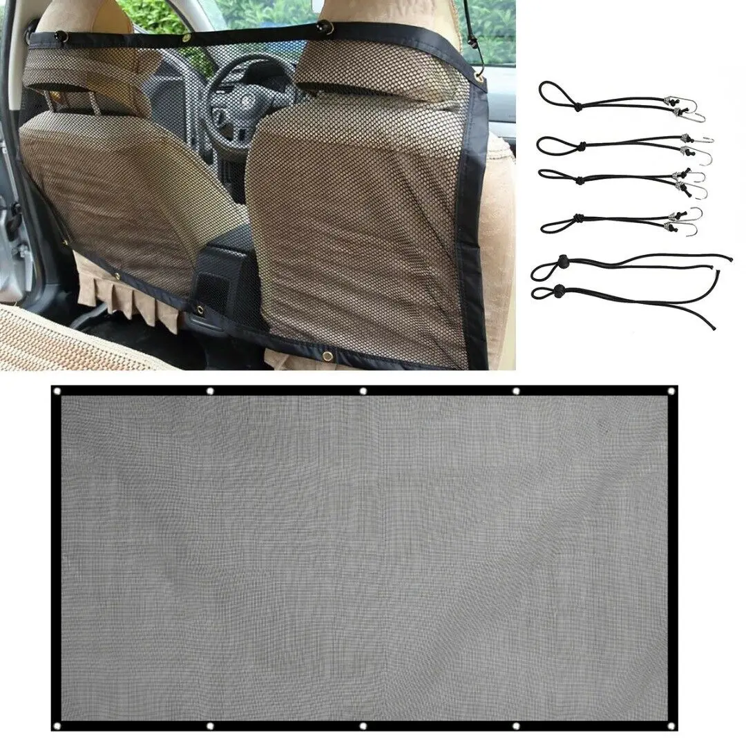 

Black Seat Protection Net Pets Dog Car Front Seat Guard Barrier Safety Net Van Motorhome Protector Mesh Dog Safety Supplies