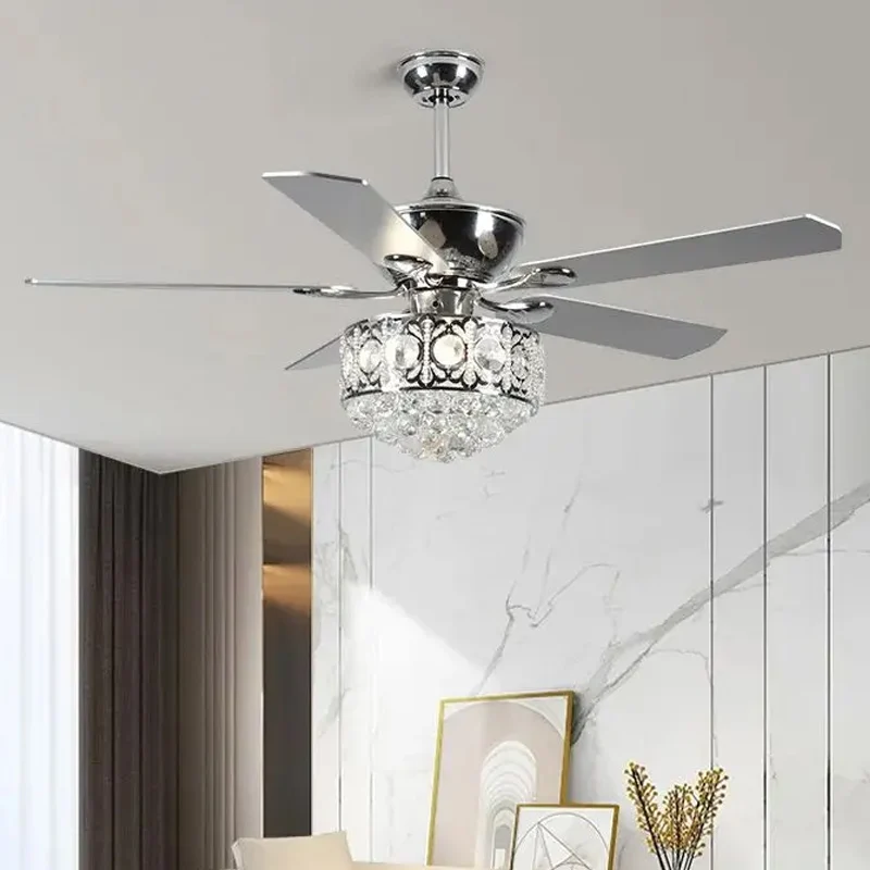 Американский Хрустальный вентилятор светильник потолочный для ресторана