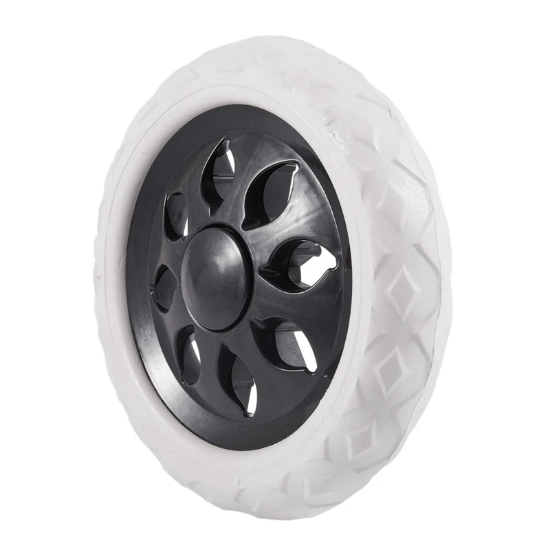 

6X Black White Plastic Core Foam Shopping Trolley Cartwheel Casters