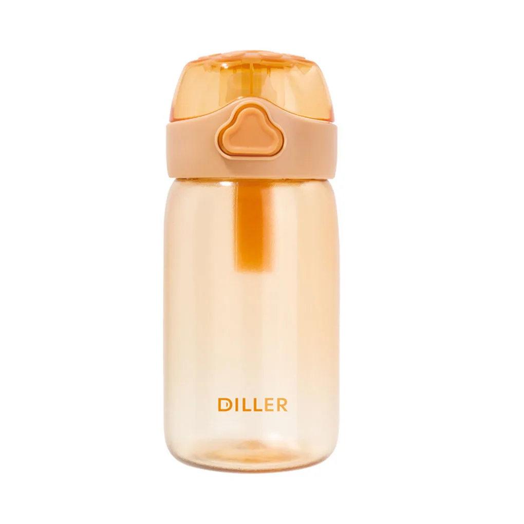 350ml Drink Cup Sports Coffee Milk Mug Indoor Outdoor Home Office Camping Hiking Travel Carrying Water Bottle Orange