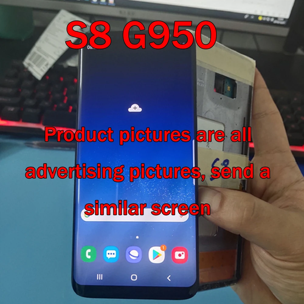 

Super AMOLED LCD defect For Samsung Galaxy S8 G950 G950F LCD Display Touch Screen Digitizer Have Dead Pixels no Frame