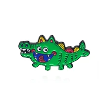 smiley alligator doll frog master magic jewelry giftfashionable creative cartoon brooch lovely enamel badge clothing accessories