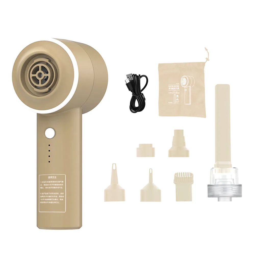 

Portable Electric inflator Multifunctional Cordless Electric Inflator USB Rechargeable 5-in-1 Outdoor Inflatable and Vacuum Pump