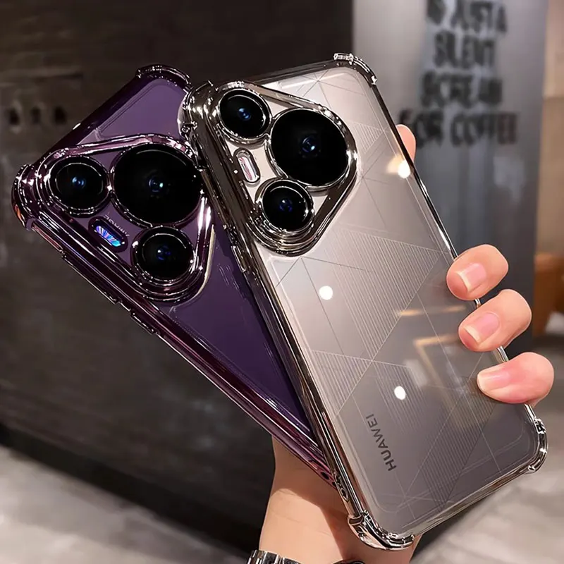Противоударный прозрачный чехол Pura70 для Huawei Pura 70 ultra pro+ P P60 P50 P40 P30 pro Nova 9 SE