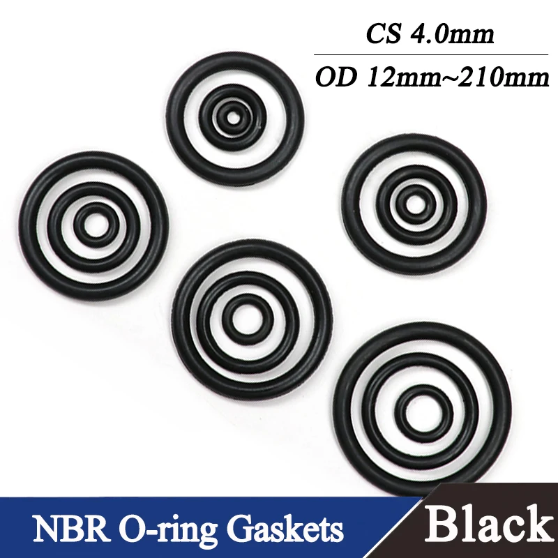 

Уплотнительное кольцо NBR, черная толщина CS 4,0 мм, наружный диаметр 16 ~ 210 мм, нитрил-бутадиеновая резина, масло, термостойкое уплотнительное кольцо, уплотнительная прокладка