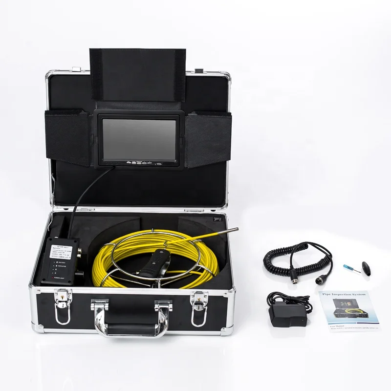 

7" mo n itor DVR Recording Function 100M Pipe Inspection Camera IP68 Drain Sewer Pipeline Industrial Endoscope