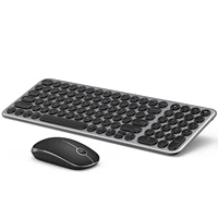 jelly comb 2 4g wireless keyboard and mouse combo ergonomic keyboard with round keys usb mouse for windows laptop pc notebook