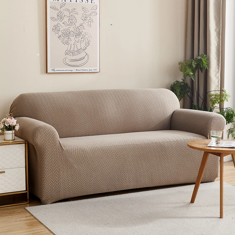 

Эластичный жаккардовый чехол для дивана, однотонный эластичный чехол для гостиной, защита мебели