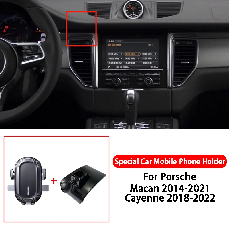 

Автомобильный держатель для Porsche параметра Cayenne 911 718 Macan Cayenne автомобильный зажим для вентиляционного отверстия подставка для мобильного телефона