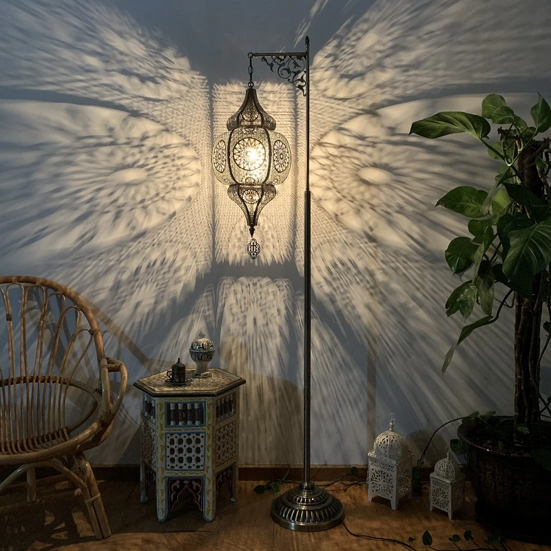 

Floor Lamp Retro Exotic Bedroom Living Room Dining Room Hotel Homestay Bar Cafe Decoration Floor Lamp