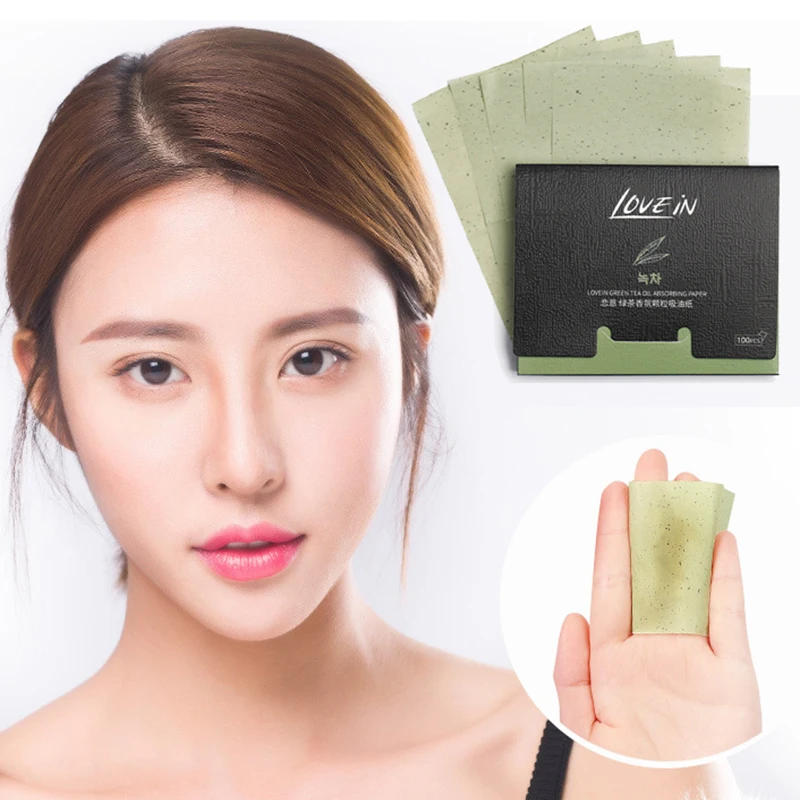 

100pc Oil Absorbing Paper Wipe Your Face To Remove Oil Oil Control Bamboo Charcoal Tissue Portable Makeup Facial Cleansing Pores