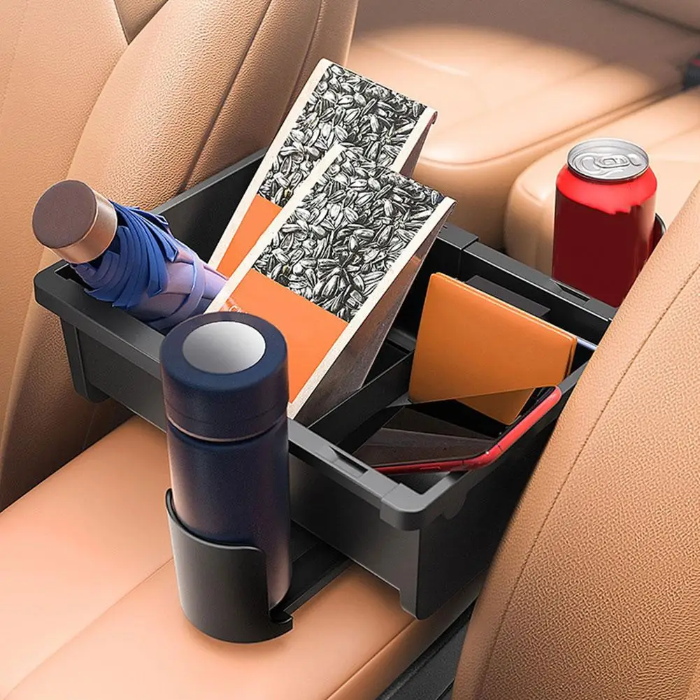 

Автомобильный ящик для хранения, подлокотник для сиденья, Универсальный Регулируемый автомобильный держатель, запчасти, подстаканник, интерьер автомобиля, ящик для хранения принадлежностей G8L9