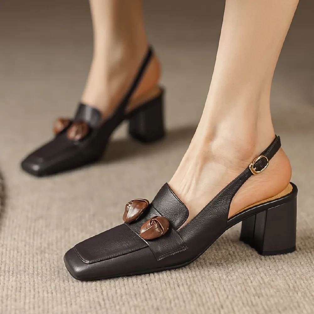 

Туфли-лодочки женские из натуральной кожи, на высоком каблуке 7,5 см