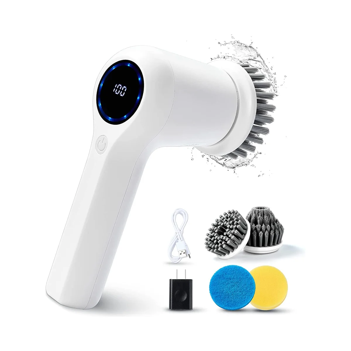 

Electric Spin Scrubber, Power Scrubber Cordless Electric Brush Shower Scrubber for Cleaning Bathroom Floor Car Wheel Tub