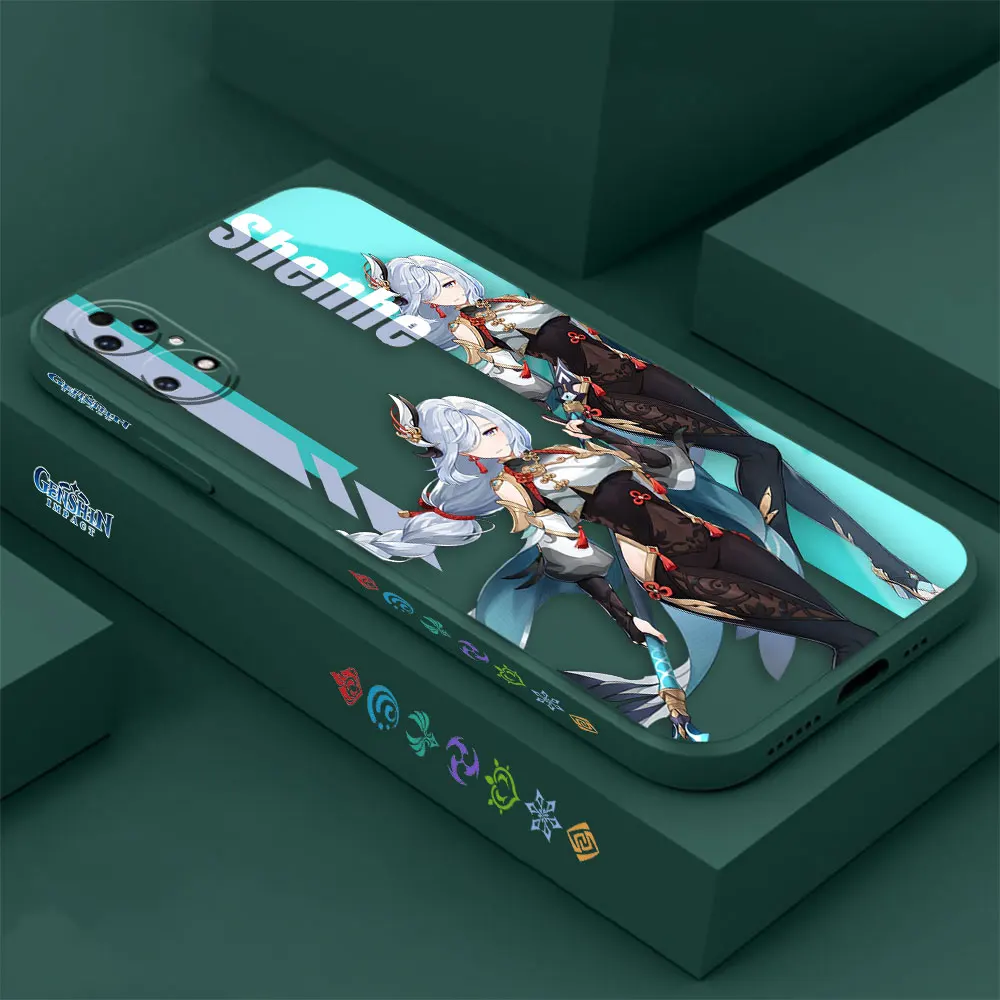 Genshin Impact Yae Miko Shenhe Phone Case For Huawei P60 P50 P40 P30 P20 Mate 50 40 30 20 20X 10 Colour Liquid Silicone Cover