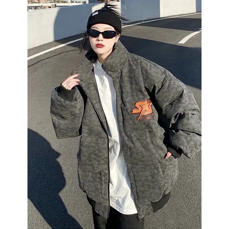 Винтажные зимние мужские парки в стиле хип-хоп куртка большого размера с