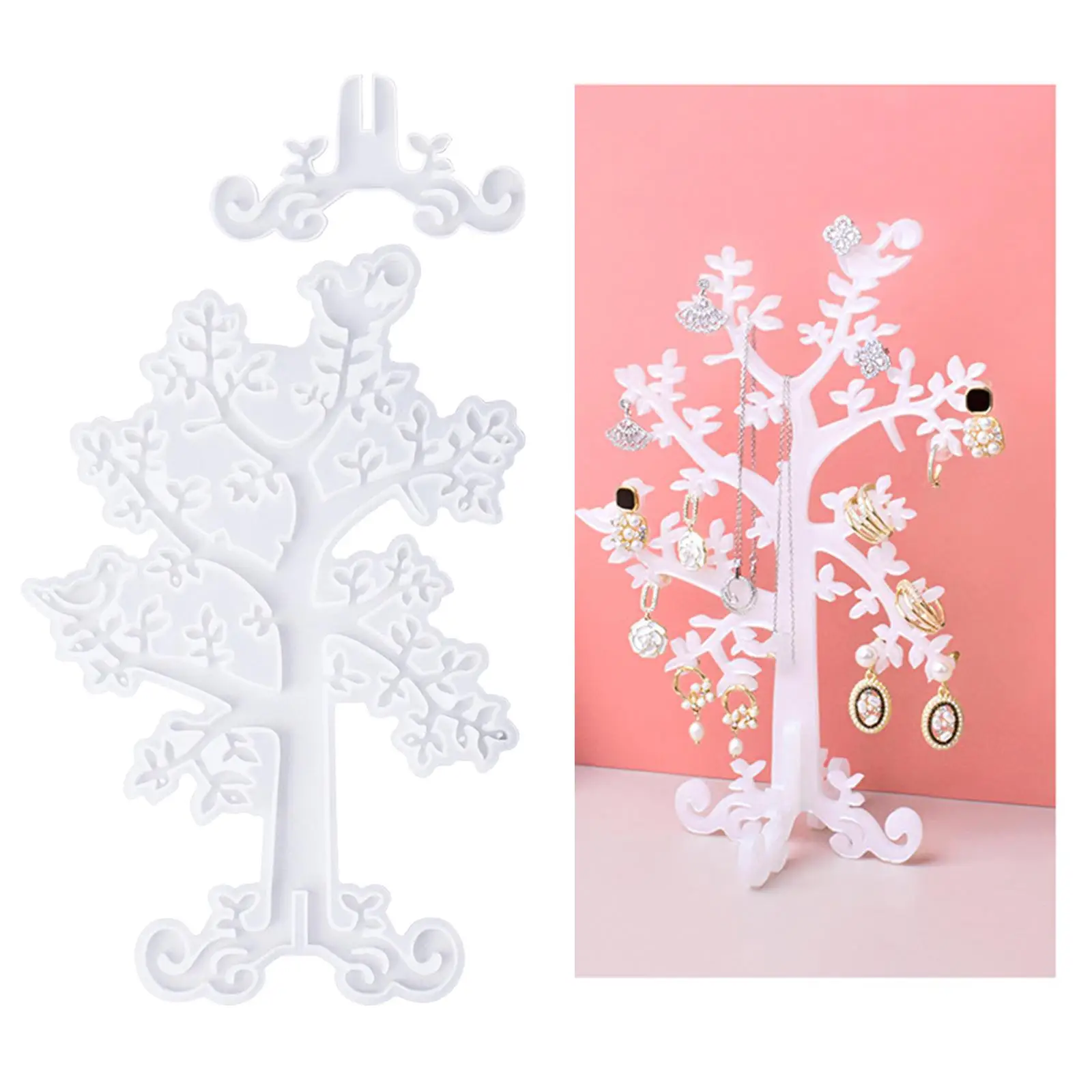 

Органайзер для ювелирных изделий из эпоксидной смолы, лоток для литья, подставка для аксессуаров, держатель для сережек, Декор