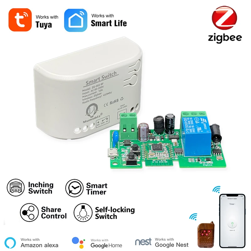 

mumubiz Tuya Smart Zigbee Модуль переключателя 1 канала