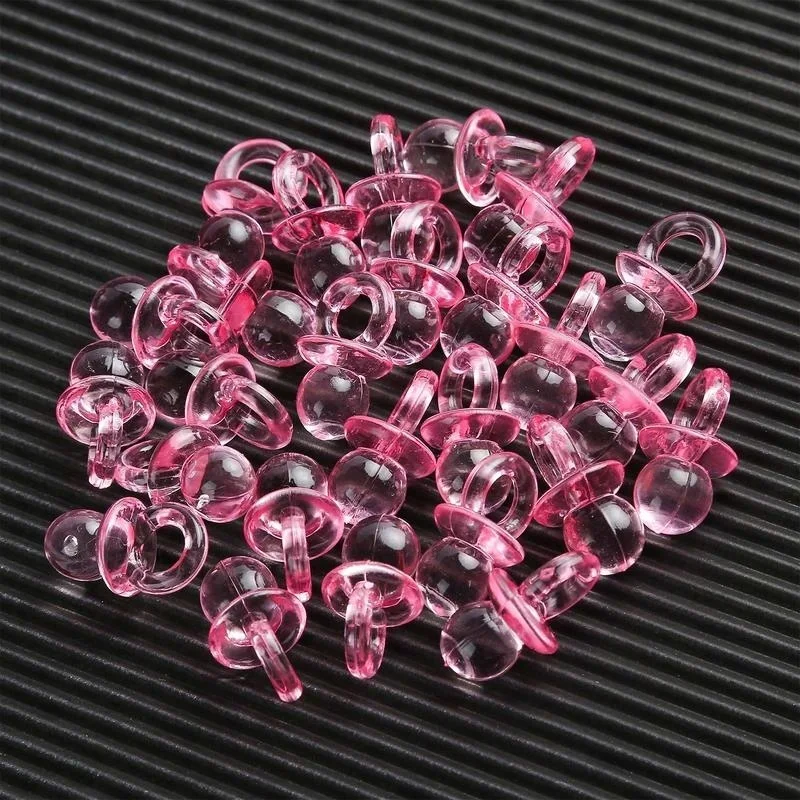 

Сине-розовые акриловые детские соски-конфетти 50 шт