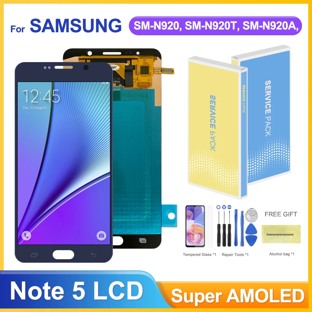 ЖК-дисплей Super AMOLED 5 7 ''Note с сенсорным экраном и дигитайзером в сборе для Samsung
