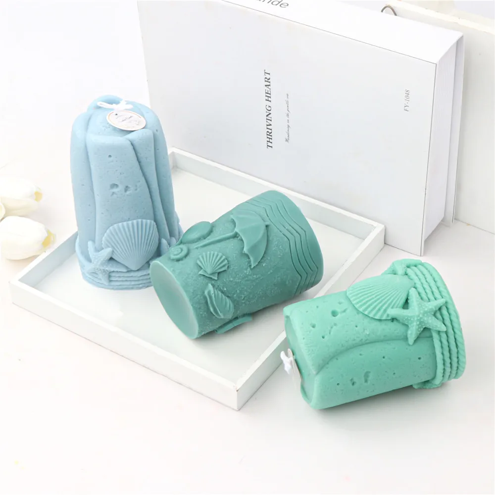 3D геометрические Силиконовые Формочки в виде цилиндрических свечей |