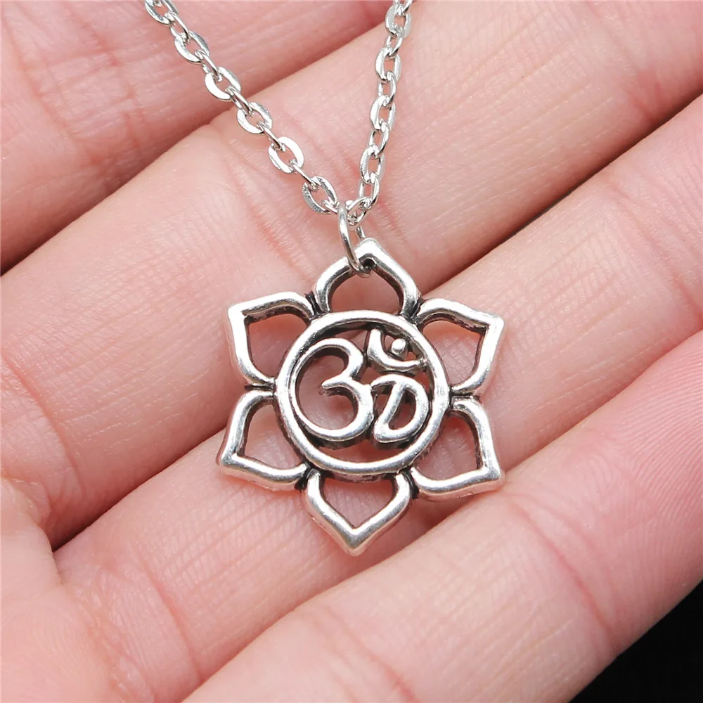 

Дропшиппинг, старинный серебряный цвет 23x23 мм, фотография лотоса для женщин