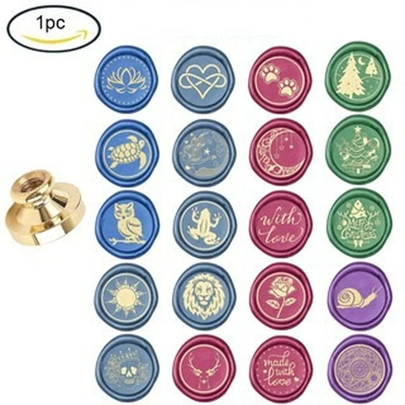 

1PC Wax Seal Stamp Head Replacement Removable Sealing Brass Stamp Head Olny For Creative Gift Envelopes Invitations