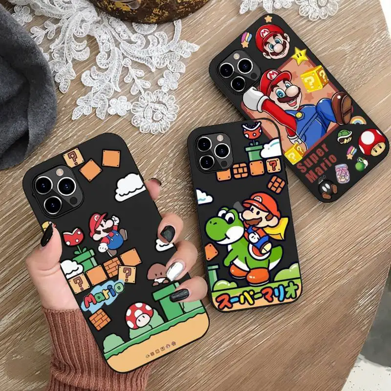

Game Super Mario Phone Case for iphone 13 12 11 Pro Mini XS MAX 8 7 Plus X 2020 XR Silicone Soft cover