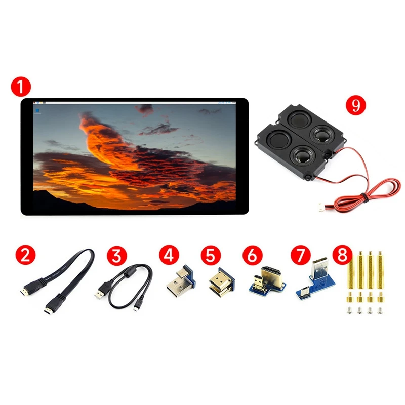 

For Raspberry Pi 5.5 Inch IPS 2K HD Capacitive Touch Display With Speaker General Computer Secondary Screen