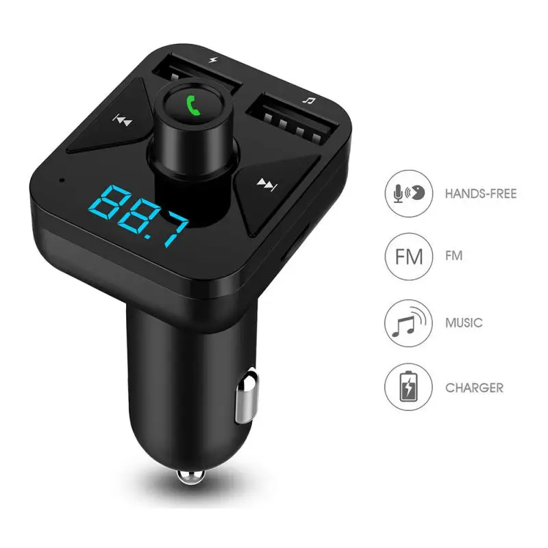 

1 шт. Автомобильный MP3-плеер, зарядное устройство для прикуривателя с Bluetooth, автомобильное зарядное устройство с двумя USB-портами, автомобильное зарядное устройство для музыки без использования рук, автомобильные аксессуары