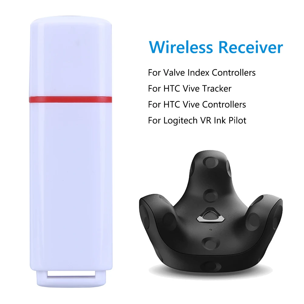 

Mini USB Dongle Receiver Portable Wireless Receiver Adapter Plug and Play PC VR Setup Pairing for Valve Index Controllers/HTC