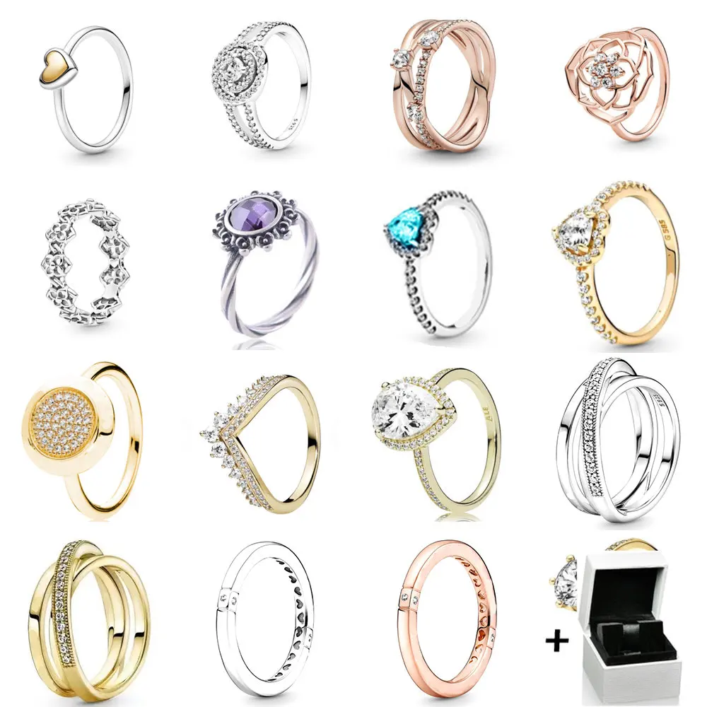 

Authentic 925 Sterling Silver Fashion Daisy Bee Love Pan Ring Is Suitable For Women's Engagement Jewelry Anniversary